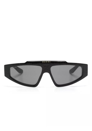 Gucci Eyewear GG-supreme geometric-frame sunglasses - Black