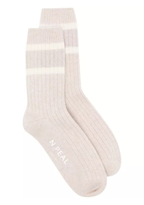 N.Peal stripe ribbed socks - Neutrals