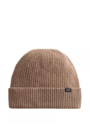 Woolrich ribbed knitted beanie - Brown