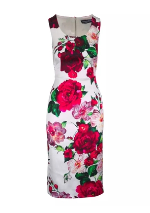 Dolce & Gabbana floral-print dress - White