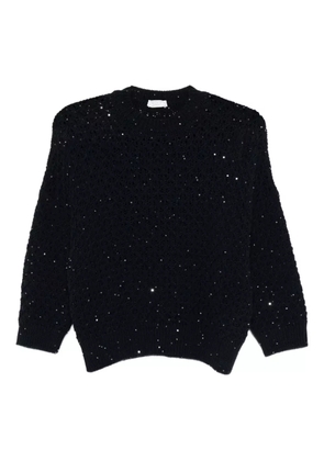 Peserico sequin-embellished wool sweater - Blue