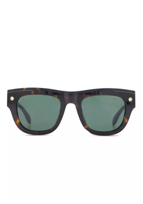 Alexander McQueen square frame sunglasses - Brown