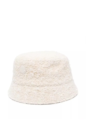 Moncler bouclé bucket hat - Neutrals