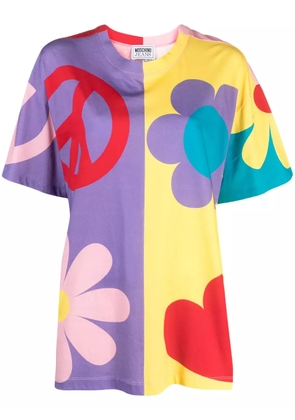 MOSCHINO JEANS graphic-print cotton T-shirt - Yellow