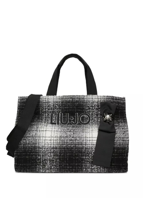 LIU JO large checked tote bag - Black