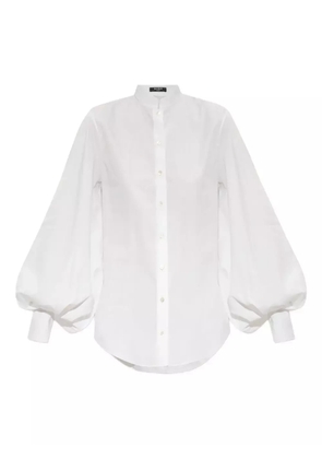Balmain balloon-sleeve band-collar shirt - White