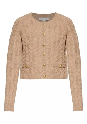 LoveShackFancy cable-knit button cardigan - Neutrals