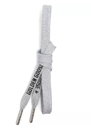 Golden Goose logo-print shoe laces - Grey