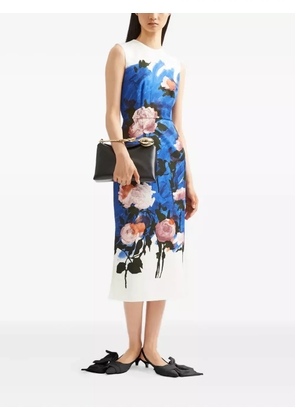 ERDEM floral-print midi dress - Blue