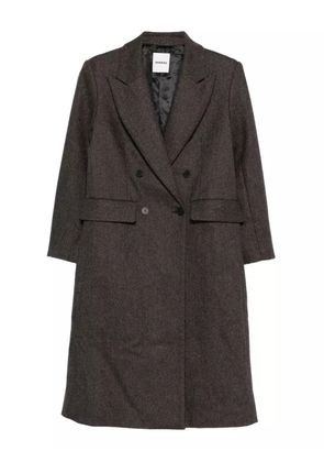 SANDRO buttoned double-breasted coat - Grey