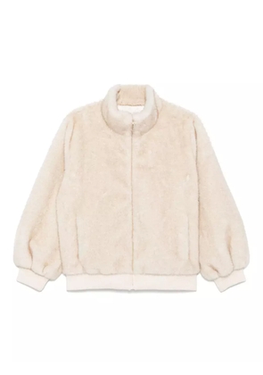 SANDRO zip-up bomber jacket - Neutrals