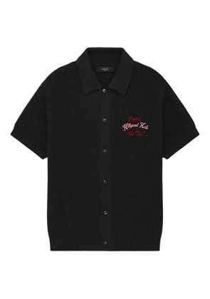 AMIRI embroidered knitted shirt - Black