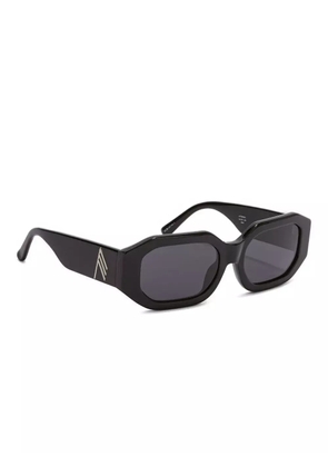 The Attico x Linda Farrow geometric-frame sunglasses - Black