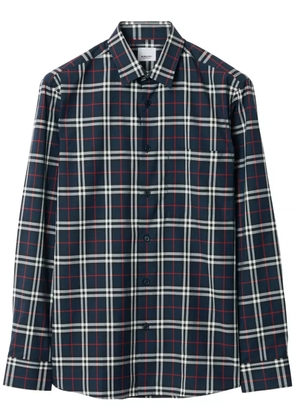 Burberry Simpson checked cotton shirt - Black