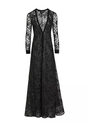 Giambattista Valli floral-embroidered maxi dress - Black