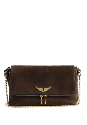 Zadig&Voltaire Rocky II wings-detail chain-strap satchel bag - Brown