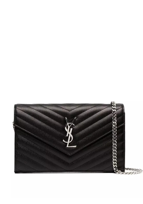 Saint Laurent Cassandre leather shoulder bag - Black