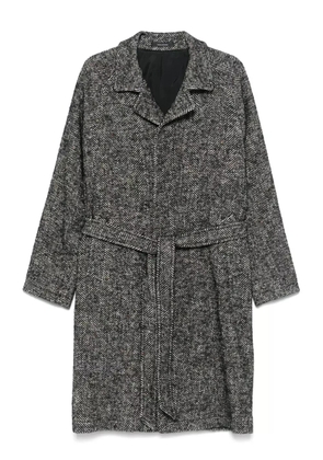 Tagliatore herringbone coat - Black