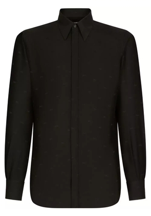 Dolce & Gabbana logo-print silk shirt - Black