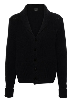TOM FORD shawl cashmere cardigan - Blue