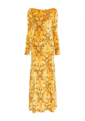 ETRO baroque-print maxi dress - Yellow