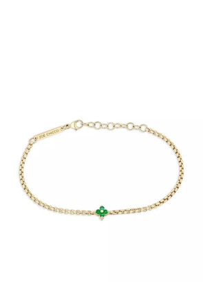 Zoë Chicco 14K Gold Emerald Diamond Box Chain Bracelet
