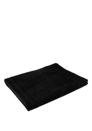 Dolce & Gabbana jacquard-logo beach towel - Black