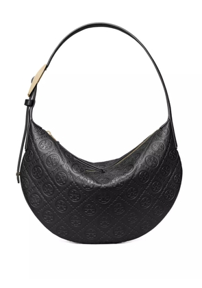 Tory Burch T Monogram balloon small pebble shoulder bag - Black