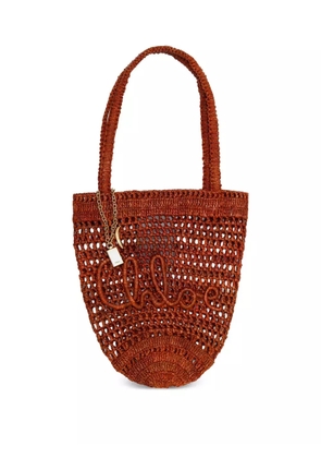 Chloé crochet-detail tote bag - Red