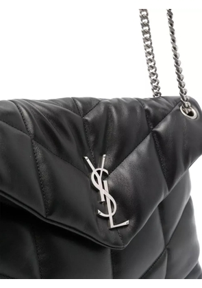 Saint Laurent medium Loulou puffer chevron-logo shoulder bag - Black