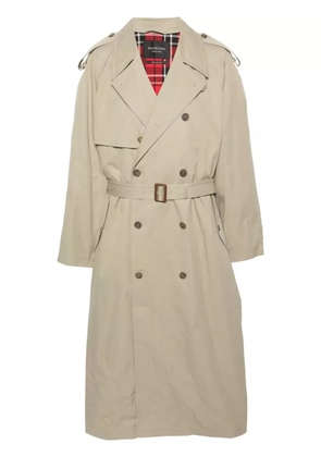 Balenciaga belted maxi trench coat - Neutrals