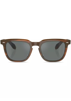 Oliver Peoples N.06 square-frame sunglasses - Brown
