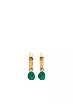 Monica Vinader Rio onyx-drop huggie earrings - Gold