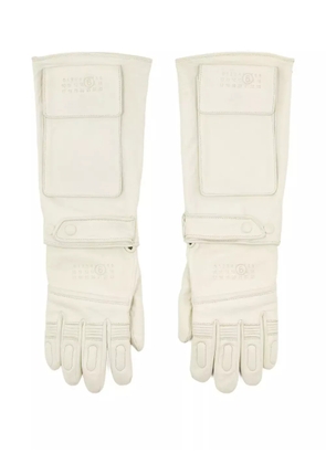 MM6 Maison Margiela pocket-detail gloves - White