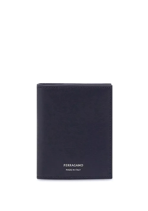 Ferragamo logo-stamp card holder - Blue