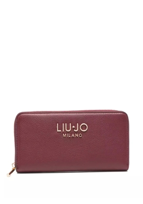 LIU JO logo zip-around wallet - 91726 RED WINE