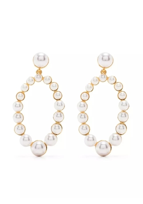 Kenneth Jay Lane pearl drop earrings - Gold