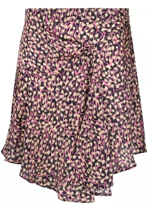 ISABEL MARANT Selena asymmetric draped skirt - Purple