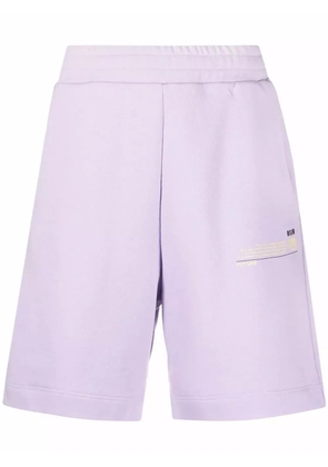 MSGM logo patch track shorts - Pink