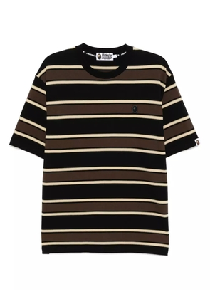 A BATHING APE® logo-embroidered t-shirt - Brown