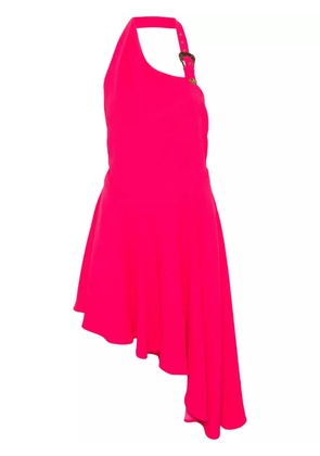 Versace Jeans Couture logo-engraved-buckle crepe dress - Pink