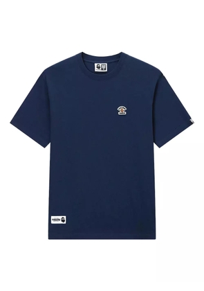 FINGERCROXX logo-appliqué T-shirt - Blue