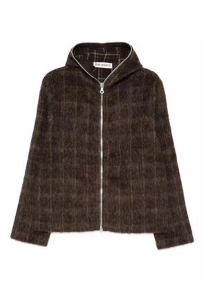 OUR LEGACY checked hooded jacket - Brown
