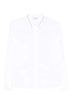 Peserico point-collar cotton-blend shirt - White