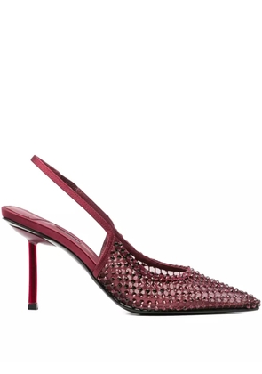 Le Silla 90mm Gilda crystal-embellished slingback heeled pumps - Red