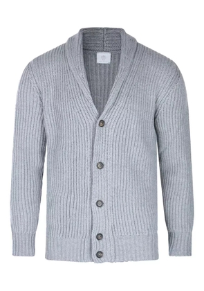 Eleventy ribbed shawl-collar cardigan - Grey