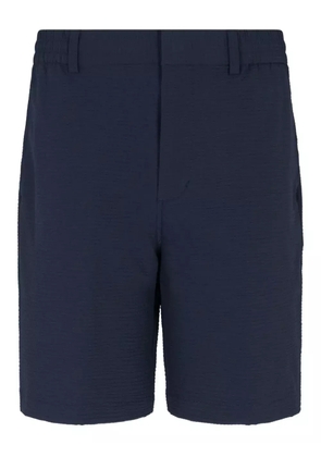 Emporio Armani seersucker elastic-waist shorts - Blue