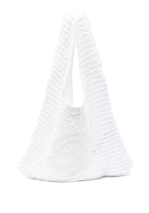 Blumarine logo-embroidered tote bag - White