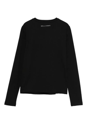 Emporio Armani eyelet detailing T-shirt - UC001 BLACK