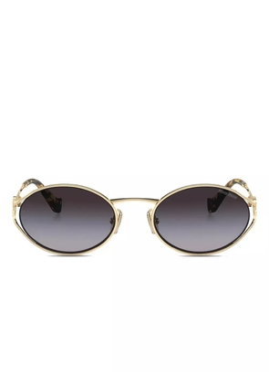 Miu Miu Eyewear oval-frame sunglasses - Gold